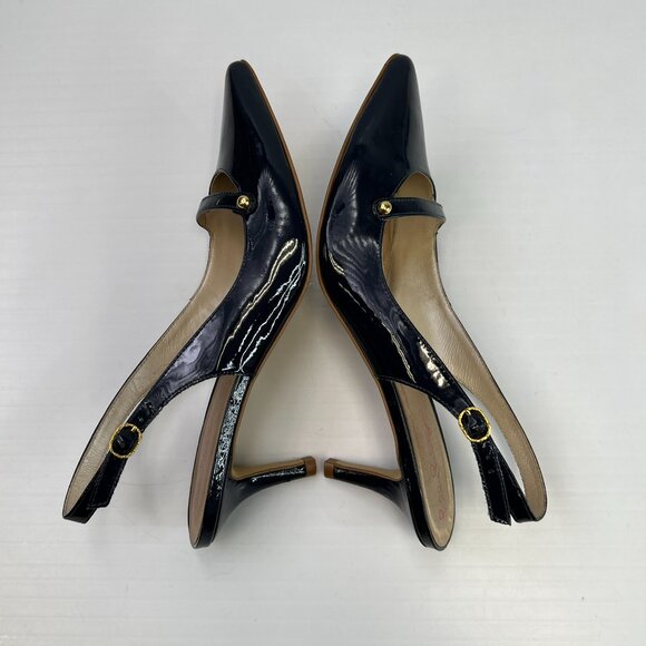 Lilly Pulitzer Kitten Heel Women 8.5 Sling Back Strap Brazil Work Party Core Go - Picture 8 of 12